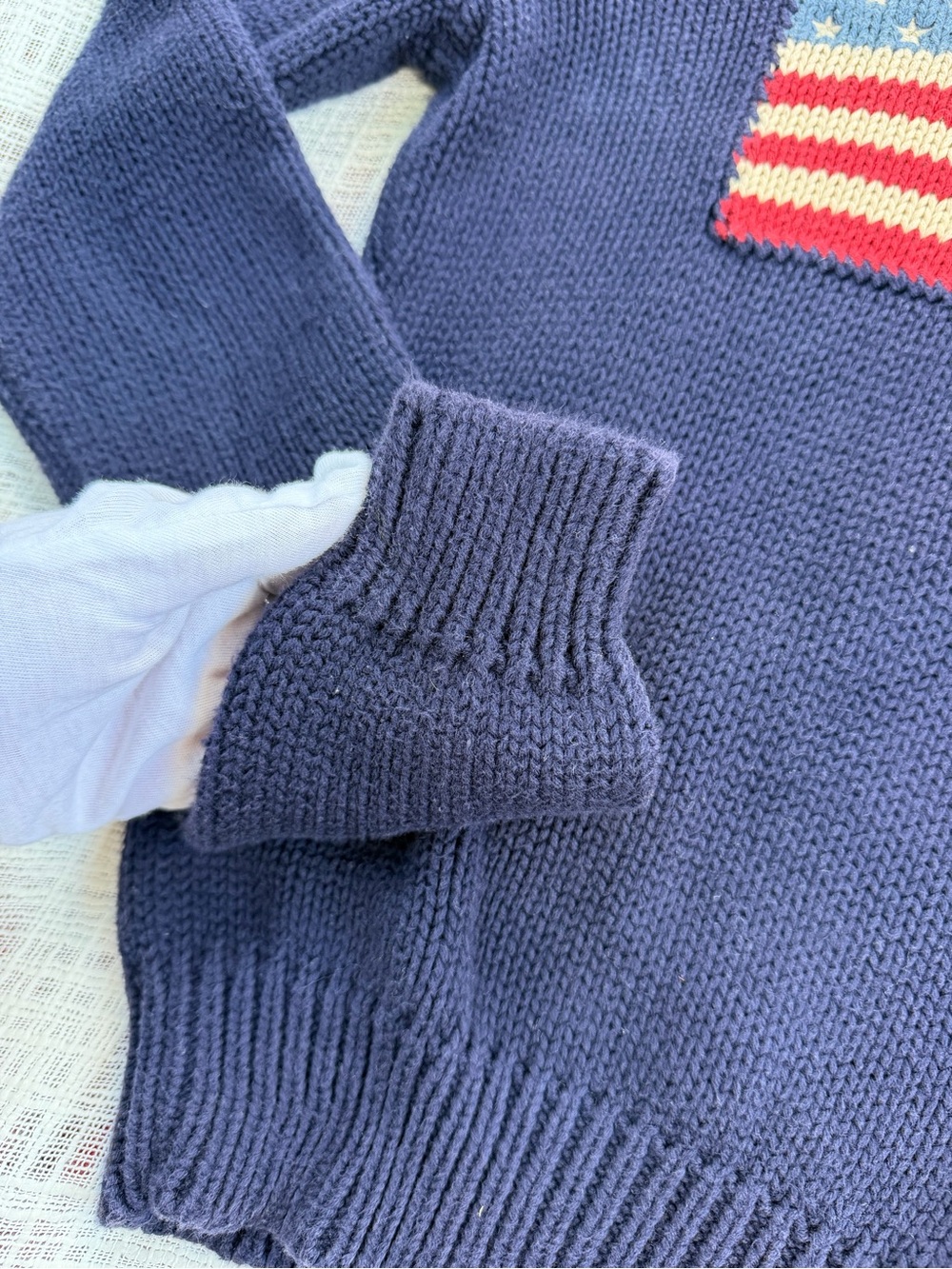 Vintage Ralph Lauren Polo American Flag Turtleneck Sweater - Picture 4 of 12